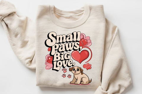 Small paws big love Sublimation Design Sublimation Regulrcrative 