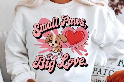Small paws big love Sublimation Design Sublimation Regulrcrative 