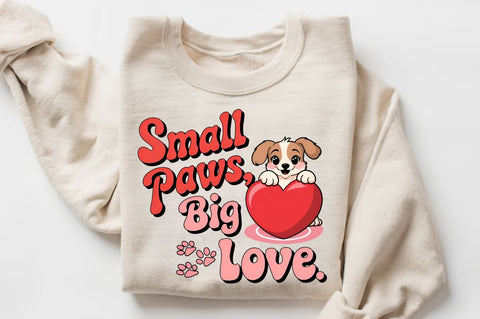 Small paws big love Sublimation Design Sublimation Regulrcrative 