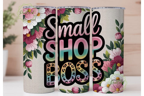 Small Shop Boss 20oz Tumbler Wrap Sublimation PixelChick 