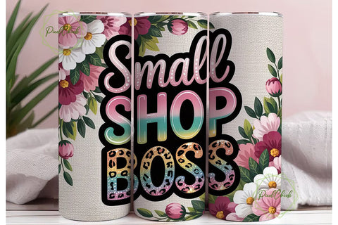 Small Shop Boss 20oz Tumbler Wrap Sublimation PixelChick 