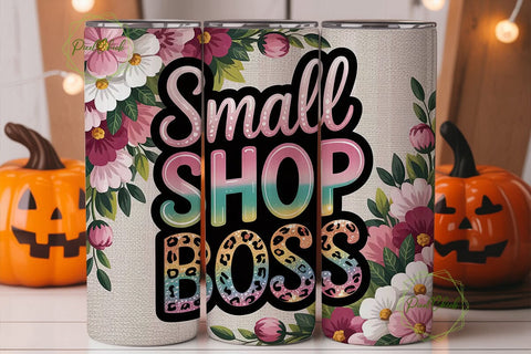 Small Shop Boss 20oz Tumbler Wrap Sublimation PixelChick 