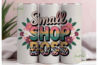 Small Shop Boss 20oz Tumbler Wrap Sublimation PixelChick 
