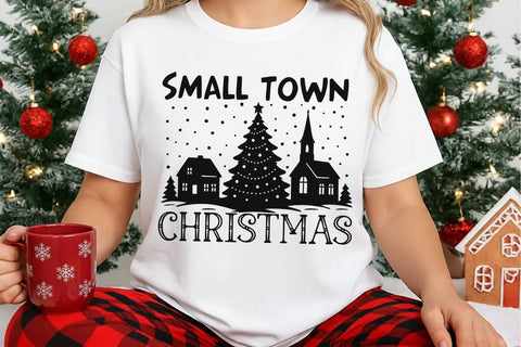 Small Town Christmas| Christmas Tree SVG Cutting Files. SVG CosmosFineArt 