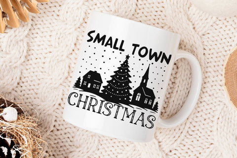 Small Town Christmas| Christmas Tree SVG Cutting Files. SVG CosmosFineArt 