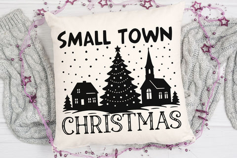 Small Town Christmas| Christmas Tree SVG Cutting Files. SVG CosmosFineArt 