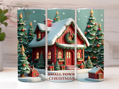 Small Town Christmas, Holiday Tumbler PNG, Winter Drinkware, Sublimation Design, Rustic Christmas Decor, Cute Tumbler Gift, Festive Drinkware Sublimation Lara' s Designs 