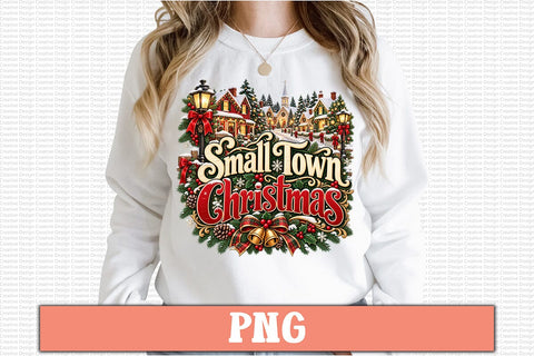 Small Town Christmas PNG Sublimation Craftlabsvg24 