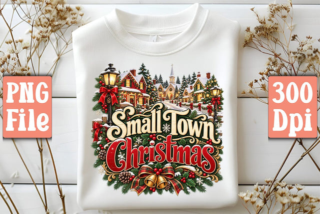 Small Town Christmas PNG Sublimation Craftlabsvg24 