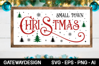 Small Town Christmas svg design SVG designmaster24 
