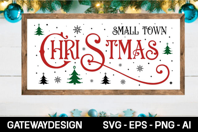Small Town Christmas svg design SVG designmaster24 