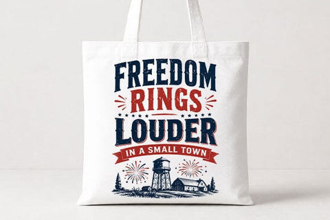 Small Town Patriotic PNG Freedom Rings Louder Americana Digital Download SVG BillahCrafts 