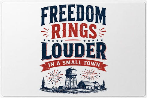 Small Town Patriotic PNG Freedom Rings Louder Americana Digital Download SVG BillahCrafts 