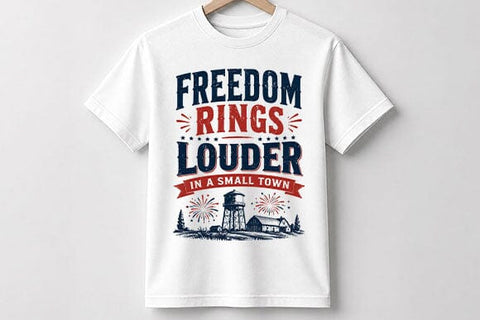 Small Town Patriotic PNG Freedom Rings Louder Americana Digital Download SVG BillahCrafts 