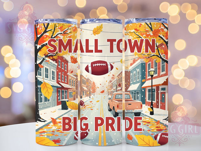 Small Town Pride Friday Lights Tumbler Wrap, Game Day Tumbler Wrap, Friday Night Lights Tumbler, 20oz Skinny Tumbler, Hometown Pride PNG, High School Football Tumbler, Football Sublimation Sublimation SvggirlplusArt 