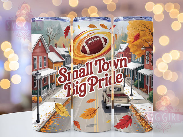 Small Town Pride Friday Lights Tumbler Wrap, Game Day Tumbler Wrap, Friday Night Lights Tumbler, 20oz Skinny Tumbler, Hometown Pride PNG, High School Football Tumbler, Football Sublimation Sublimation SvggirlplusArt 