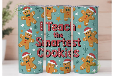 Smart Cookies Christmas Tumbler Wrap Sublimation PixelChick 