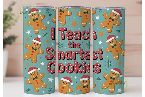 Smart Cookies Christmas Tumbler Wrap Sublimation PixelChick 