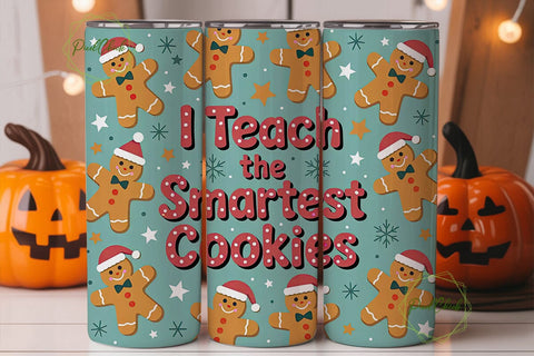 Smart Cookies Christmas Tumbler Wrap Sublimation PixelChick 