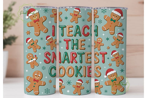 Smart Cookies Christmas Tumbler Wrap Sublimation PixelChick 