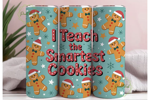Smart Cookies Christmas Tumbler Wrap Sublimation PixelChick 