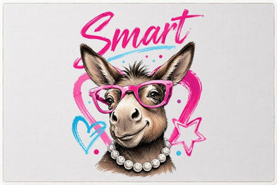Smart Donkey PNG Cute Animal Sublimation Design Digital Download SVG BillahCrafts 