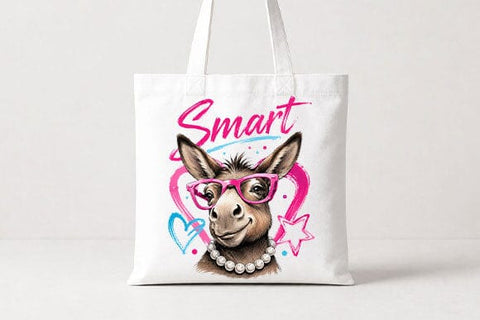 Smart Donkey PNG Cute Animal Sublimation Design Digital Download SVG BillahCrafts 