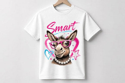 Smart Donkey PNG Cute Animal Sublimation Design Digital Download SVG BillahCrafts 