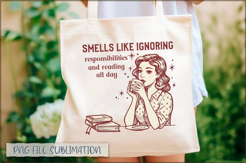 Smells like ignoring responsibilities and reading all day Tote Bag Sublimation Shetara Begum 