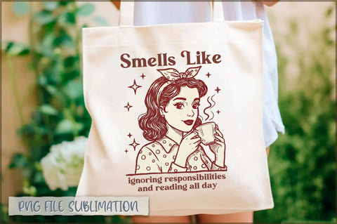 Smells like ignoring responsibilities and reading all day Tote Bag Sublimation Shetara Begum 