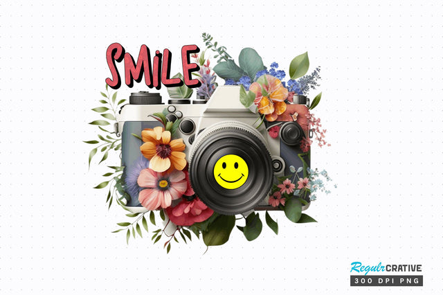 Smile Camera Photography Sublimation Design Sublimation Regulrcrative 