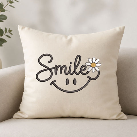 Smile Daisy Machine Embroidery Design Happy Face Flower Embroidery File Embroidery/Applique DESIGNS PatternFeed8 