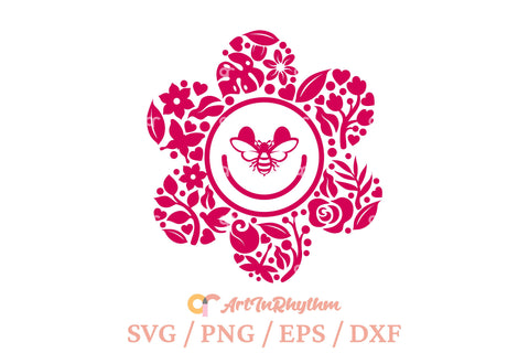 Smile face flower svg SVG Artinrhythm shop 