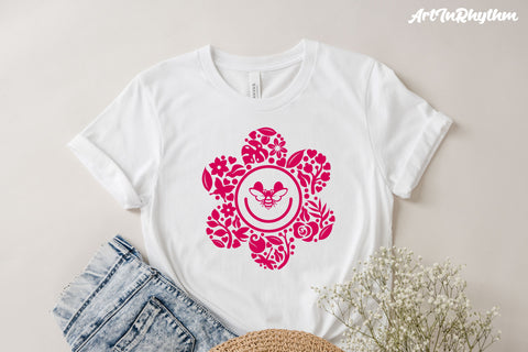 Smile face flower svg SVG Artinrhythm shop 