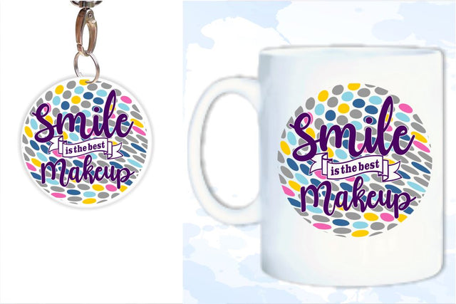 Smile Is The Best Makeup SVG, Inspirational Quotes, Motivatinal Quote Sublimation PNG T shirt Designs, Sayings SVG, Positive Vibes, SVG D2PUTRI Designs 