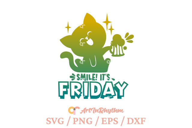 Smile It's Friday SVG, Funny Sarcastic SVG SVG Artinrhythm shop 