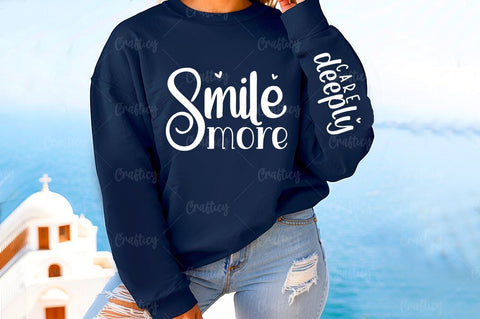 Smile more Sleeve SVG Design SVG Designangry 