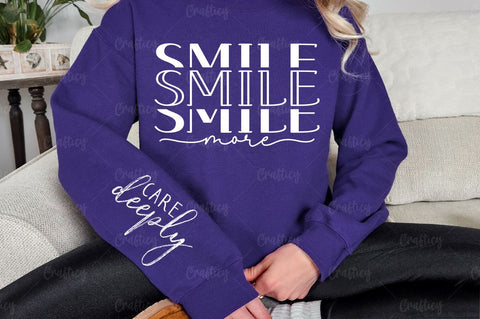 Smile more Sleeve SVG Design SVG Designangry 