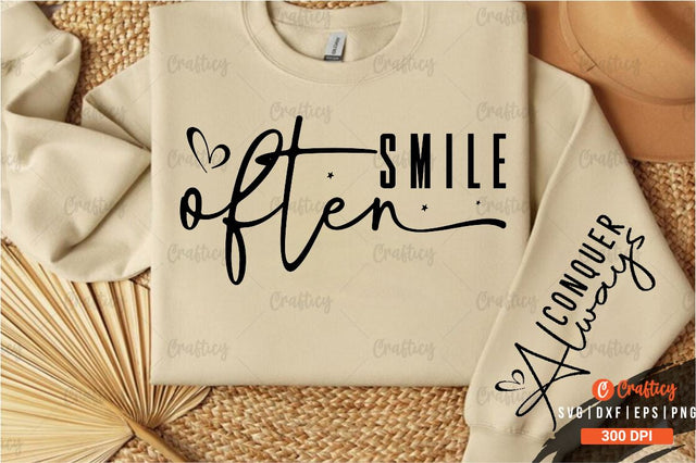 Smile often Sleeve SVG Design SVG Designangry 