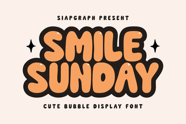 Smile Sunday - Cheerlful Retro Font Font Masyafi Studio 