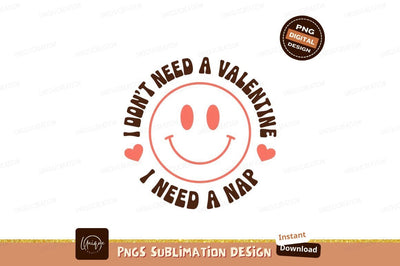 Smiley face hearts valentine nap image Sublimation Designangry 
