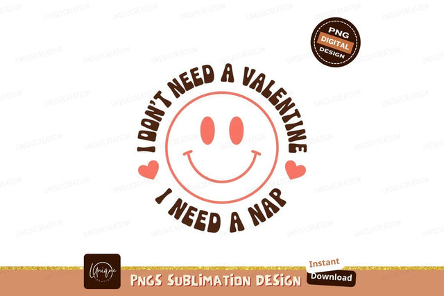 Smiley face hearts valentine nap image Sublimation Designangry 