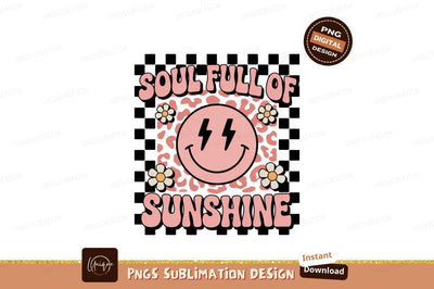 Smiley face with lightning bolts and flowers image Sublimation Designangry 