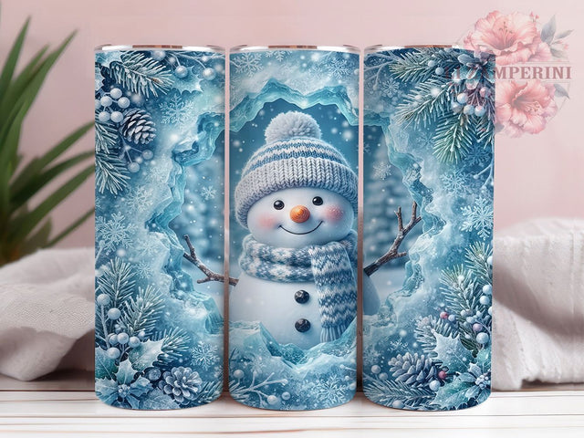 Smiling Snowman Winter 20oz Tumbler, Smiling Snowman, Snowman Winter, Snowman Tumbler, 20oz Tumbler, Winter Tumbler, Cute Snowman, Tumbler Wrap Sublimation Li Zamperini 