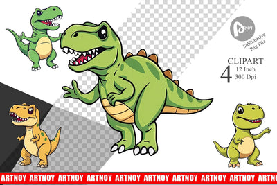 Smiling T-Rex Clipart Sublimation artnoy 