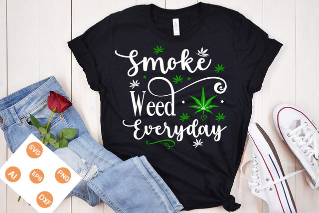 Smoke Weed Everyday SVG Design, Weed SVG design, Marijuana SVG, SVGs,Quotes and Sayings,Food & Drink,On Sale, Print & Cut SVG DesignPlante 503 
