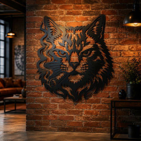 Smoking Cat Laser SVG | Funny Cat Wall Art DXF | Laser Cut Cat Face Design | Plasma CNC Cut File | Metal Cat Decor Svg | Instant Download SVG HappyDesignStudio 