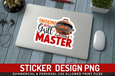 Smoking hot grill Sticker Design Sublimation Regulrcrative 