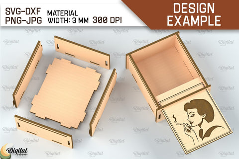 Smoking Storage Boxes Laser Cut Bundle. Cigarette Cases SVG SVG Evgenyia Guschina 
