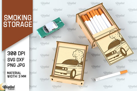 Smoking Storage Boxes Laser Cut Bundle. Cigarette Cases SVG SVG Evgenyia Guschina 